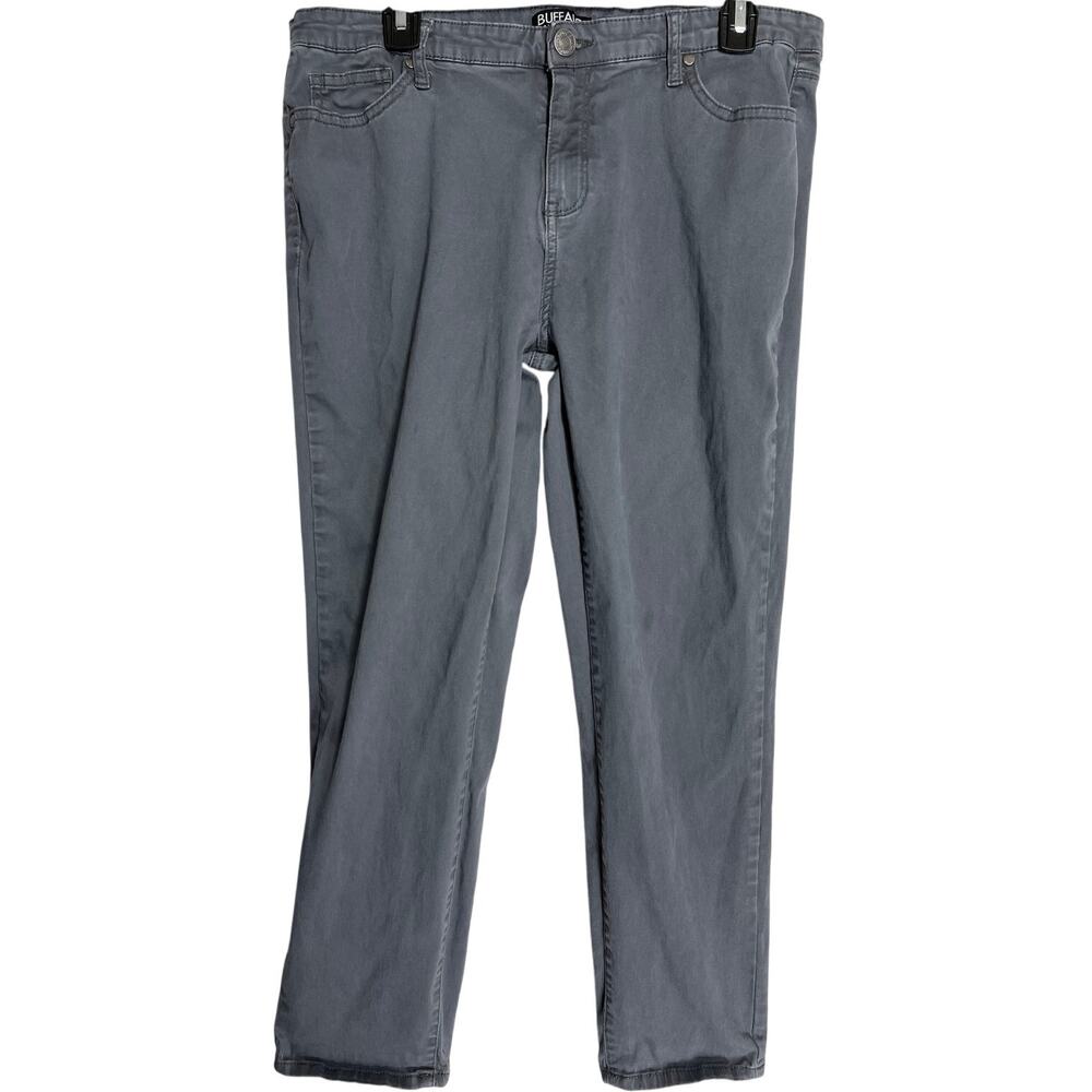 Buffalo David Bitton Jeans Womens Size 12 Gray Mid Rise Skinny Ankle Casual